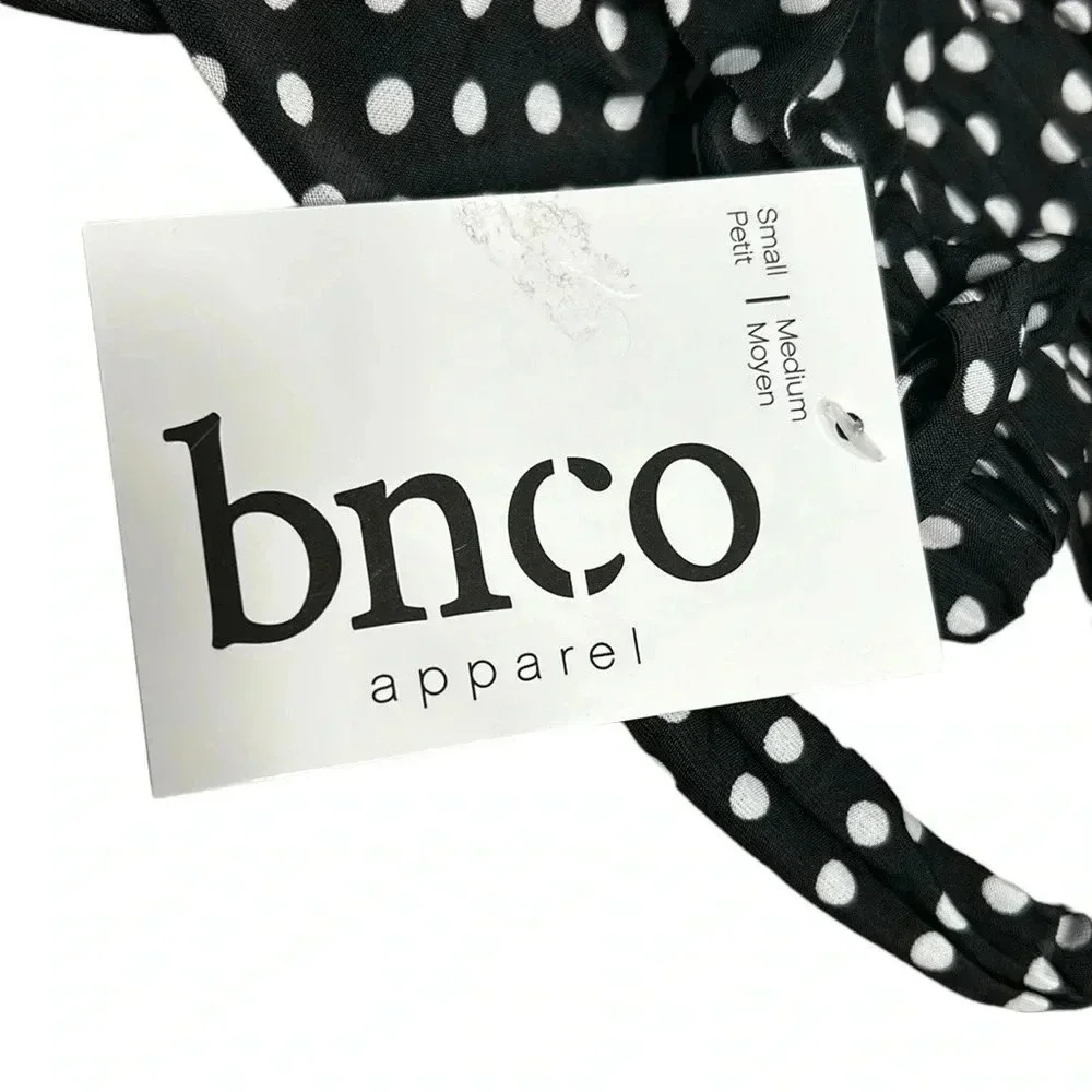 Vtg Faux wrap ,flare,ruffle skirt,NWT, polka dots,B&W,festival,gypsy,cottagecore - Picture 8 of 15